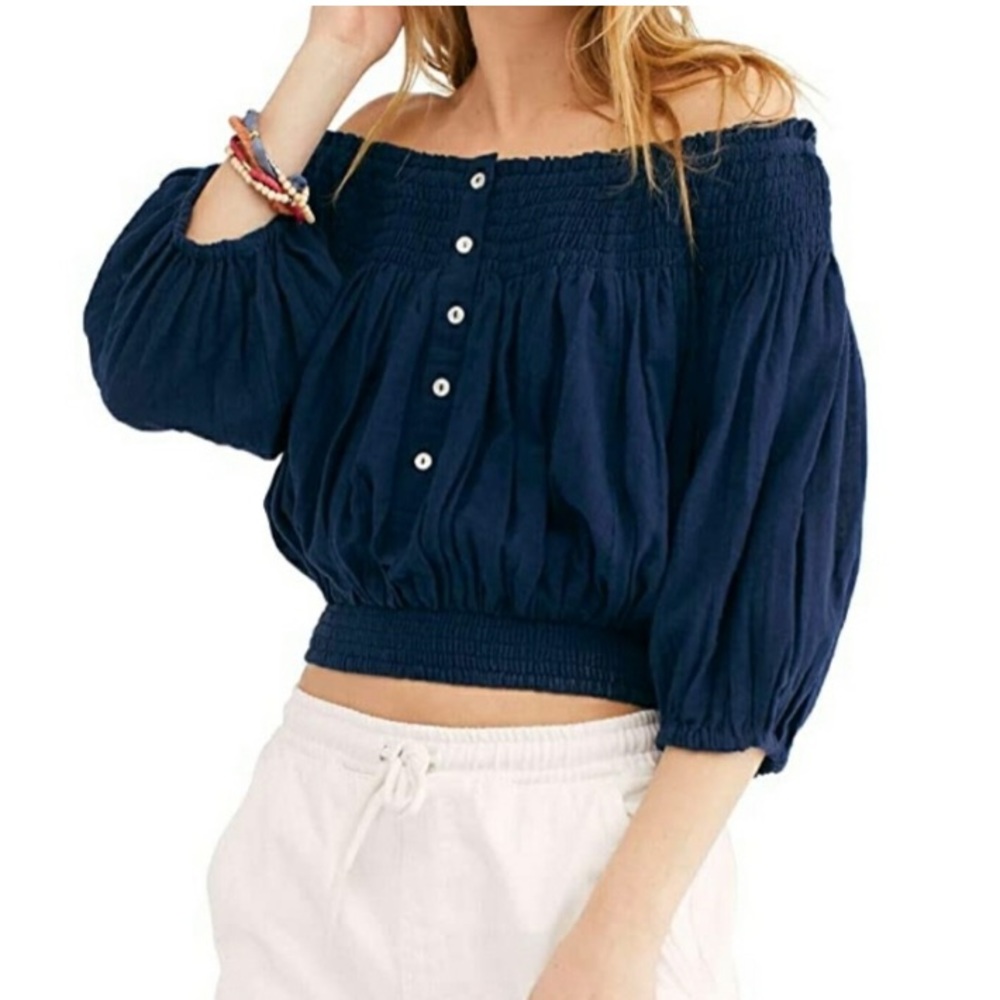 We the free dancing till dawn off shoulder crop top size XS